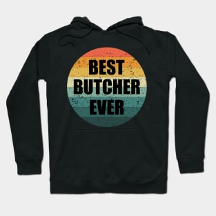 Butcher Butchery Fathers Day Gift Funny Retro Vintage Hoodie